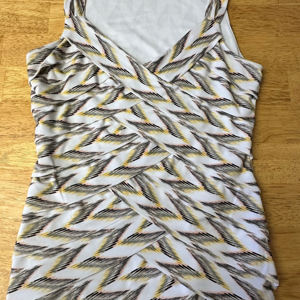 White House Black Market Multicolor Patterned Tank Top